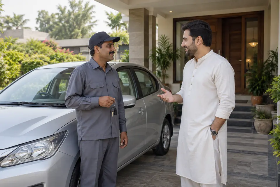 Family Driver in Rawalpindi: Family driver preparing for household transport