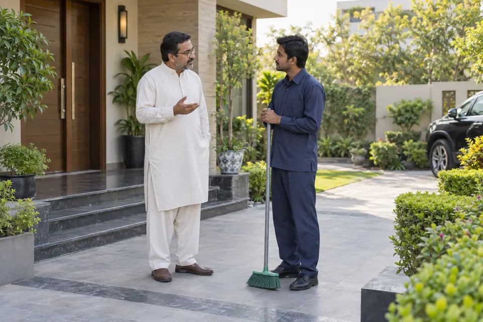 Hiring Home Staff in Bahria Town & DHA Rawalpindi: Illustrative household scene for guide bahria dha