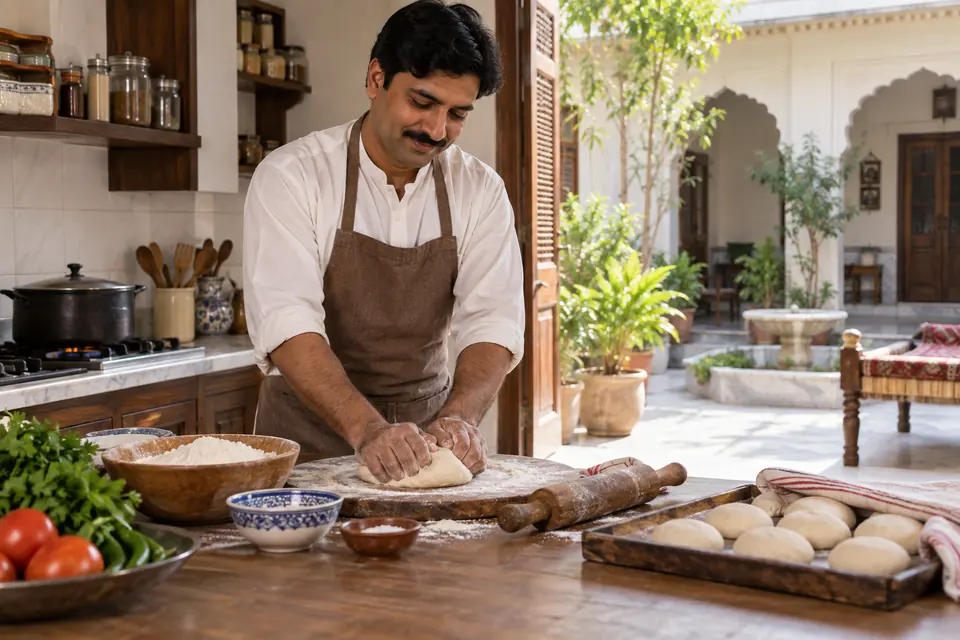 Live-In Cook in Rawalpindi: Home cook preparing a household meal in a Pakistani kitchen